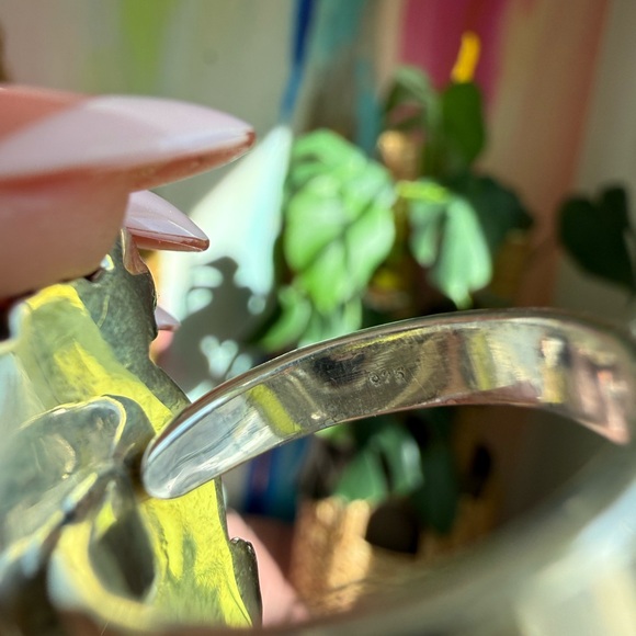 Spiny Oyster Heart Flower 925 Sterling Silver Ring Sz 7.5 | SS - Picture 4 of 5